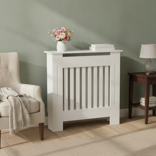 Small white wooden slatted - white,