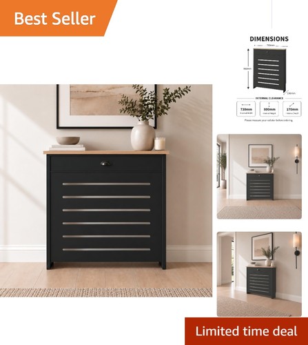 Modern black painted radiator - painted,