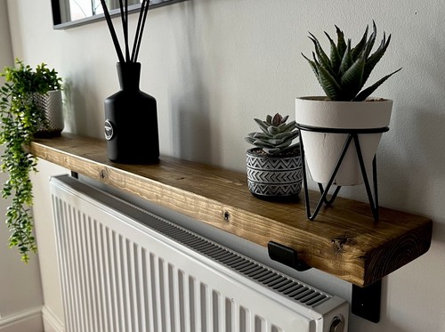 Rustic style radiator - radiator, shelf