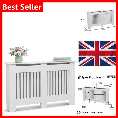 Large white wooden - white, slatted