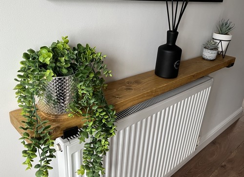 Rustic style radiator - style, shelf