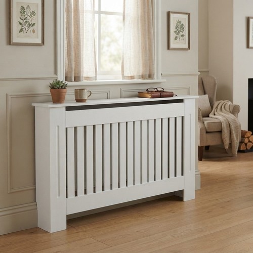 Elegant large white - white, radiator